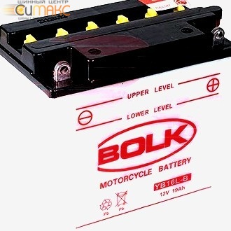 Аккумулятор BOLK MOTO 19 А/ч обратная R+ EN 170A, 175x100x155 519011-YB16L-B