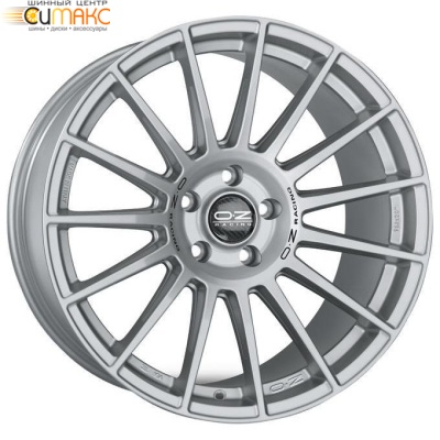 OZ Superturismo LM 9.5x19 5*112 ET40 DIA75.1 Matt Race Silver Black Lettering Литой