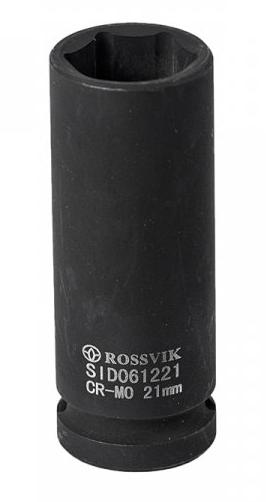 Головка торцевая ударная, глубокая ROSSVIK, 1/2", 21мм