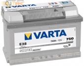 Аккумулятор VARTA Silver Dynamic 74 А/ч обратная R+ EN 750A, 278x175x175 E38 574 402 075 316 2