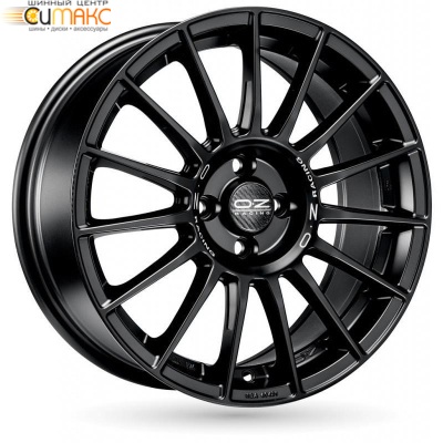 OZ Superturismo LM 8.5x19 5*112 ET30 DIA75.1 Matt Black Silver Lettering Литой