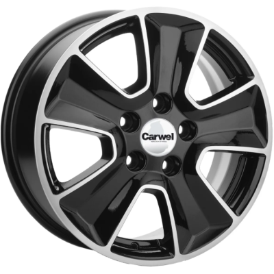 Khomen KHW 1601 6.5x16 5*114.3 ET45 DIA54.1 Black-FP Литой