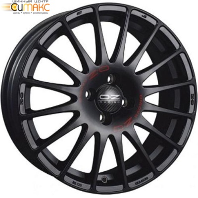 OZ Superturismo GT 7.5x17 5*112 ET35 DIA75.1 Matt Black + Red Lettering Литой