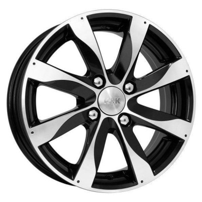 K&K Джемини 5.5x14 4*100 ET39 DIA67.1 Алмаз черный Литой