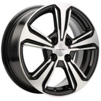 Khomen KHW 1502 6x15 4*100 ET48 DIA54.1 Black-FP Литой