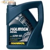 Масло MANNOL Molibden Diesel 10W40 моторное полусинтетическое 5 л