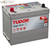 Аккумулятор TUDOR High-Tech 75 А/ч прямая L+ EN 630A, 270x173x222 TA755