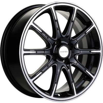 Khomen KHW 1707 6.5x17 4*100 ET43 DIA60.1 Black-FP Литой