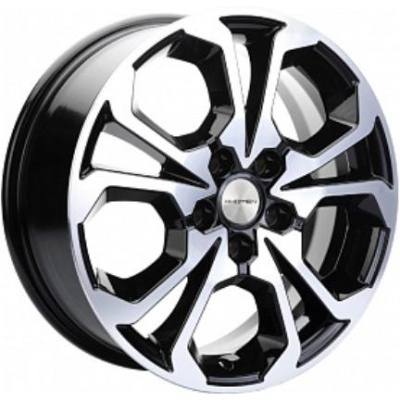 Khomen KHW 1711 6.5x17 5*114.3 ET50 DIA66.1 Black-FP Литой