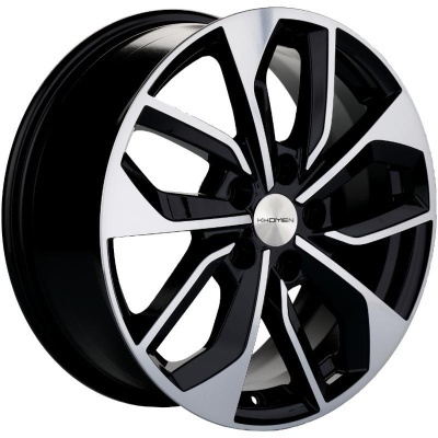 Khomen KHW 1703 7x17 5*112 ET46 DIA66.6 Black-FP Литой