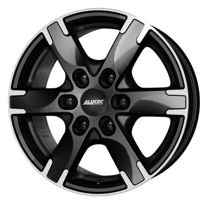 Alutec Titan 8x18 6*114.3 ET45 DIA66.1 Diamond Black Front Polished Литой