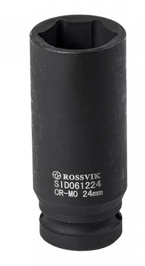 Головка торцевая ударная, глубокая ROSSVIK, 1/2", 24мм
