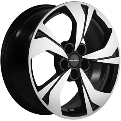 Khomen KHW 1724 7x17 5*114.3 ET45 DIA66.1 Black-FP Литой