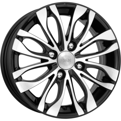 K&K Канзаши 5.5x14 4*98 ET16 DIA58.6 Алмаз черный Литой