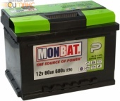 Аккумулятор MONBAT 60 А/ч обратная R+ EN 600A 242x175x175 MP6060B20