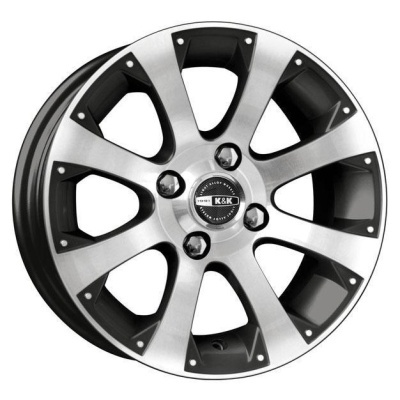 K&K Аркада 5.5x14 4*98 ET18 DIA58.6 Алмаз черный Литой