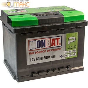 Аккумулятор MONBAT 60 А/ч обратная R+ EN 600A 242x175x190 MP6060L20