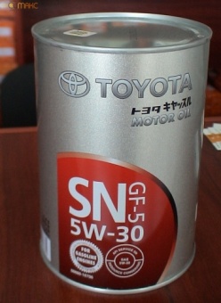Масло TOYOTA MOTOR OIL 5W30 SN/GF-5 моторное синтетическое 1 л 5W30 п/с 1L TOYOTA MOTOR OIL SN/GF-5