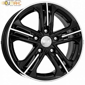 K&K Trinity 6x15 5*112 ET45 DIA66.6 Алмаз черный Литой