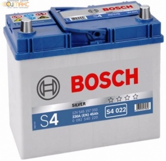 Аккумулятор BOSCH Silver 45 А/ч прямая L+ EN 330A, 238x129x227 0 092 S40 220