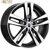 K&K Rassvet 6.5x16 5*112 ET38 DIA66.6 Алмаз черный Литой