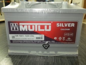 Аккумулятор MUTLU CALCIUM SILVER 75 А/ч обратная R+ EN 720A, 278x175x190 L3.75.072.A