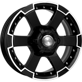K&K M56 7x16 6*139.7 ET38 DIA92.5 Алмаз черный Литой
