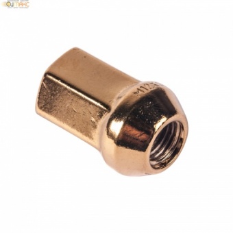 Гайка колесная 12x1.50x35 C19 конус золото закрытая