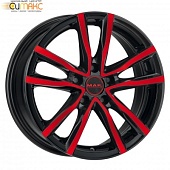 MAK Milano 7x17 5*114.3 ET40 DIA76.1 Black Red Face Литой
