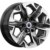 K&K Тейт 7.5x17 6*114.3 ET30 DIA66.1 Алмаз черный Литой