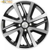 Khomen KHW 1609 6x16 4*100 ET46 DIA54.1 Black-FP Литой