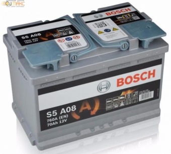 Аккумулятор BOSCH Start-stop 70 А/ч обратная R+ EN 760A, 278x175x190 0 092 S5A 080