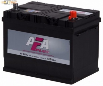 Аккумулятор AFA PLUS 68 А/ч обратная R+ EN 550A, 261x175x220 AF-D26L