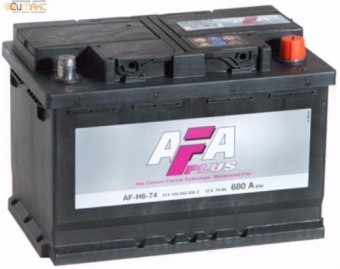 Аккумулятор AFA PLUS 74 А/ч обратная R+ EN 680A, 278x175x190 AF-H6-74