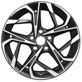 Khomen KHW 1716 7x17 5*108 ET45 DIA60.1 Black-FP Литой