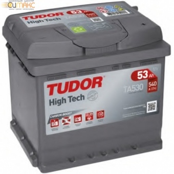 Аккумулятор TUDOR High-Tech 53 А/ч обратная R+ EN 540A, 207x175x190 TA530