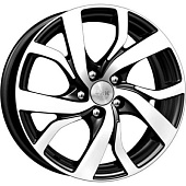 K&K Палермо 6.5x16 5*110 ET39 DIA65.1 Алмаз черный Литой