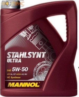 Масло MANNOL Stahlsynt Ultra 5W50 моторное синтетическое 4 л