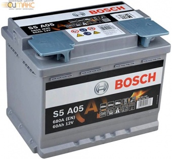 Аккумулятор BOSCH Start-stop 60 А/ч обратная R+ EN 680A, 242x175x190 0 092 S5A 050