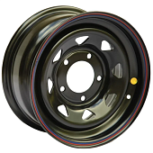 Off Road Wheels УАЗ 8x15 5*139.7 ET-25 DIA110.1 Matt black Штампованный
