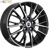 K&K Солт 6.5x17 5*112 ET38 DIA66.6 Алмаз черный Литой