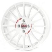 OZ Superturismo WRC 7x17 5*114.3 ET45 DIA75.1 White Red Lettering Литой