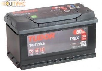 Аккумулятор TUDOR Technica 80 А/ч обратная R+ EN 700A, 315x175x175 TB802