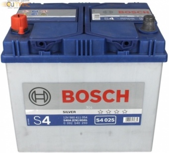 Аккумулятор BOSCH Silver 60 А/ч прямая L+ EN 540A, 232x173x225 0 092 S40 250