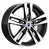 K&K Rassvet 6.5x16 5*112 ET38 DIA66.6 Алмаз черный SK Литой