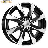 K&K Джемини 6x15 4*114.3 ET43 DIA67.1 Алмаз черный Литой