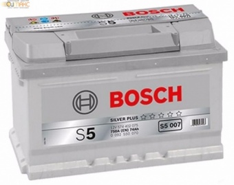 Аккумулятор BOSCH Silver Plus 74 А/ч обратная R+ EN 750A, 278x175x175 0 092 S50 070