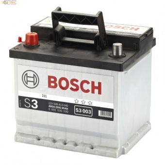Аккумулятор BOSCH Silver 45 А/ч прямая L+ EN 400A, 207x175x190 0 092 S30 030