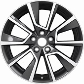 Khomen KHW 1802 7x18 5*112 ET45 DIA57.1 Black-FP Литой