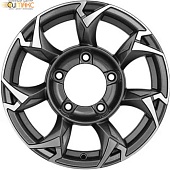 Khomen KHW 1505 5.5x15 5*139.7 ET5 DIA98.5 Gray Литой